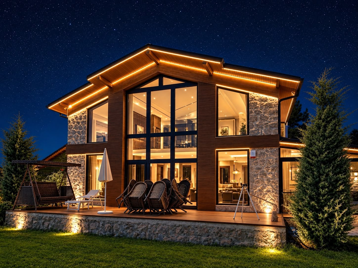 Çamlıdere'de tamamlanan villa projesi, dış görünüm